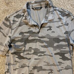 Travis Mathew Gray Camouflage Polo